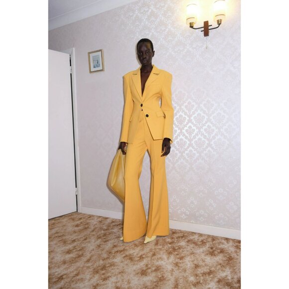 Kwaidan Editions Lemon Yellow Tailored Blazer Jacket Olivia Wilde Style Bright - Picture 3 of 16